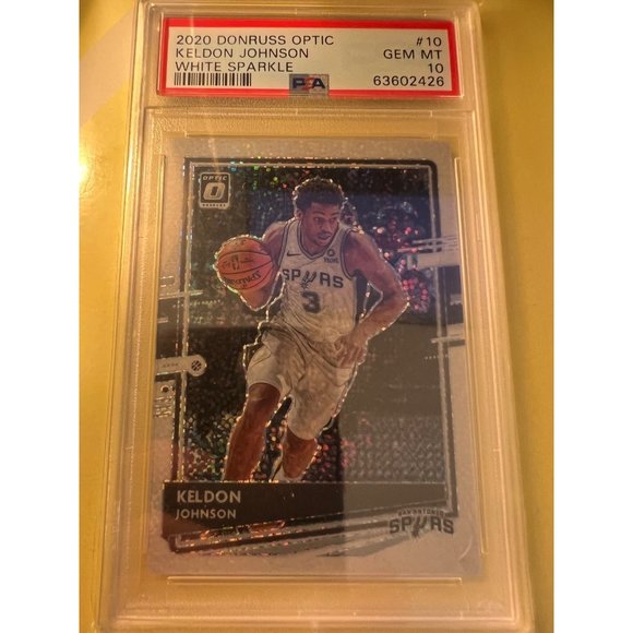 2020 Donruss Optic Keldon Johnson White Sparkle PSA 10 Pop 1